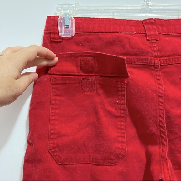 Passports Women’s Red Bermuda Jean Shorts Denim Jorts - Picture 8 of 9